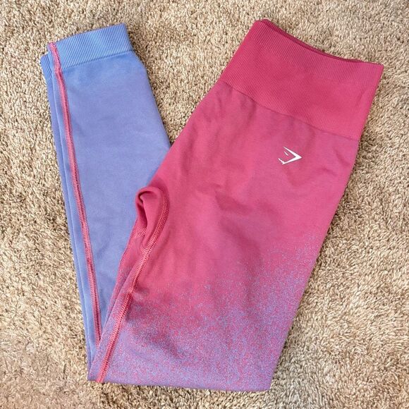 Gymshark Adapt Ombré Seamless Legging - Rose Pink/Light Blue size medium - Picture 2 of 3